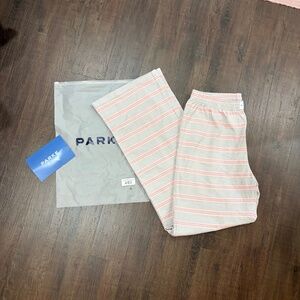 PARKE striped cotton boxer pants - darling stripe